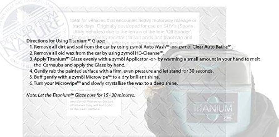 Amazon.co.jp: ZYMOL（ザイモール）Titanium Glaze チタニウム